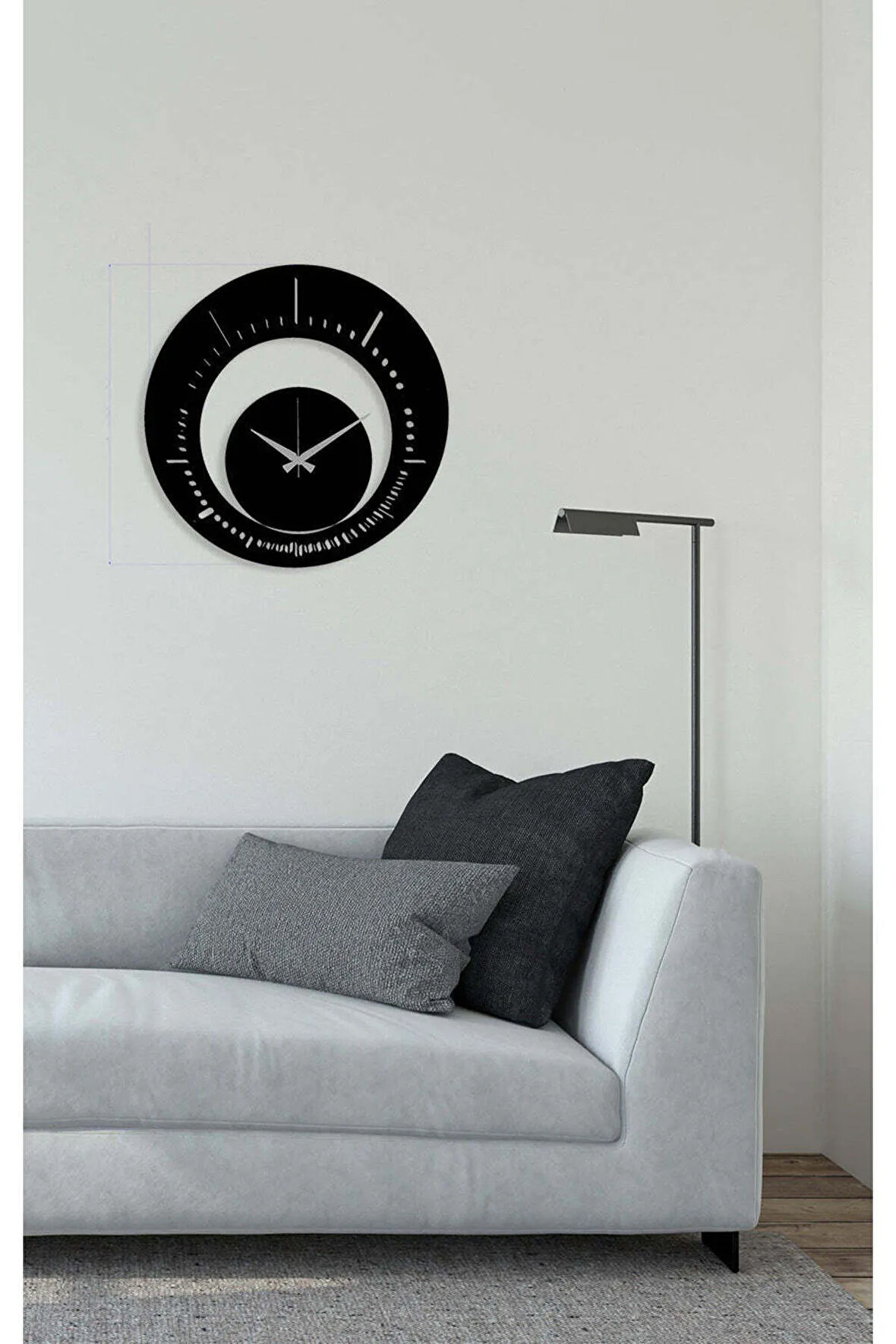 Artroya Dekoratif Metal Duvar Saati   -Ev Ofis  - 40 x 40 - cm - Siyah - CLOCK-173