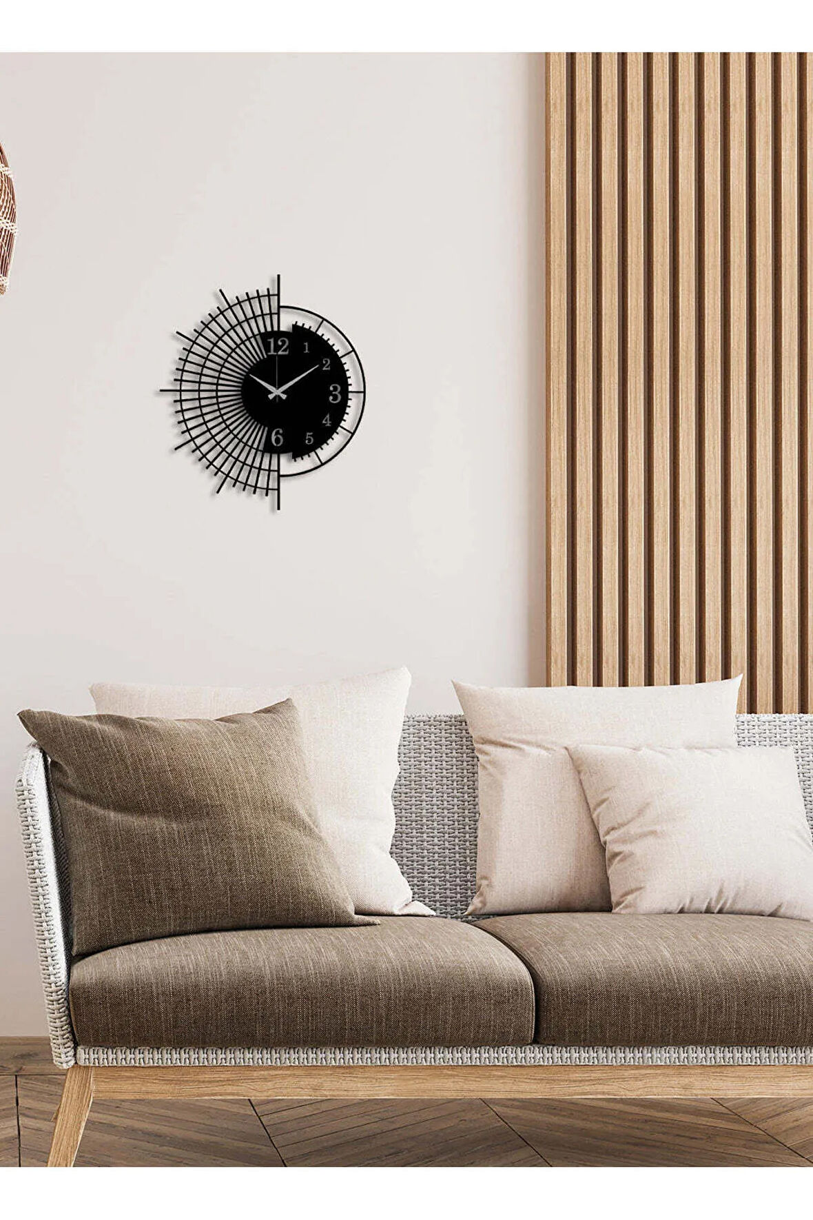 Artroya Dekoratif Metal Duvar Saati   -Ev Ofis  - 50 x 44 - cm - Siyah - CLOCK-244