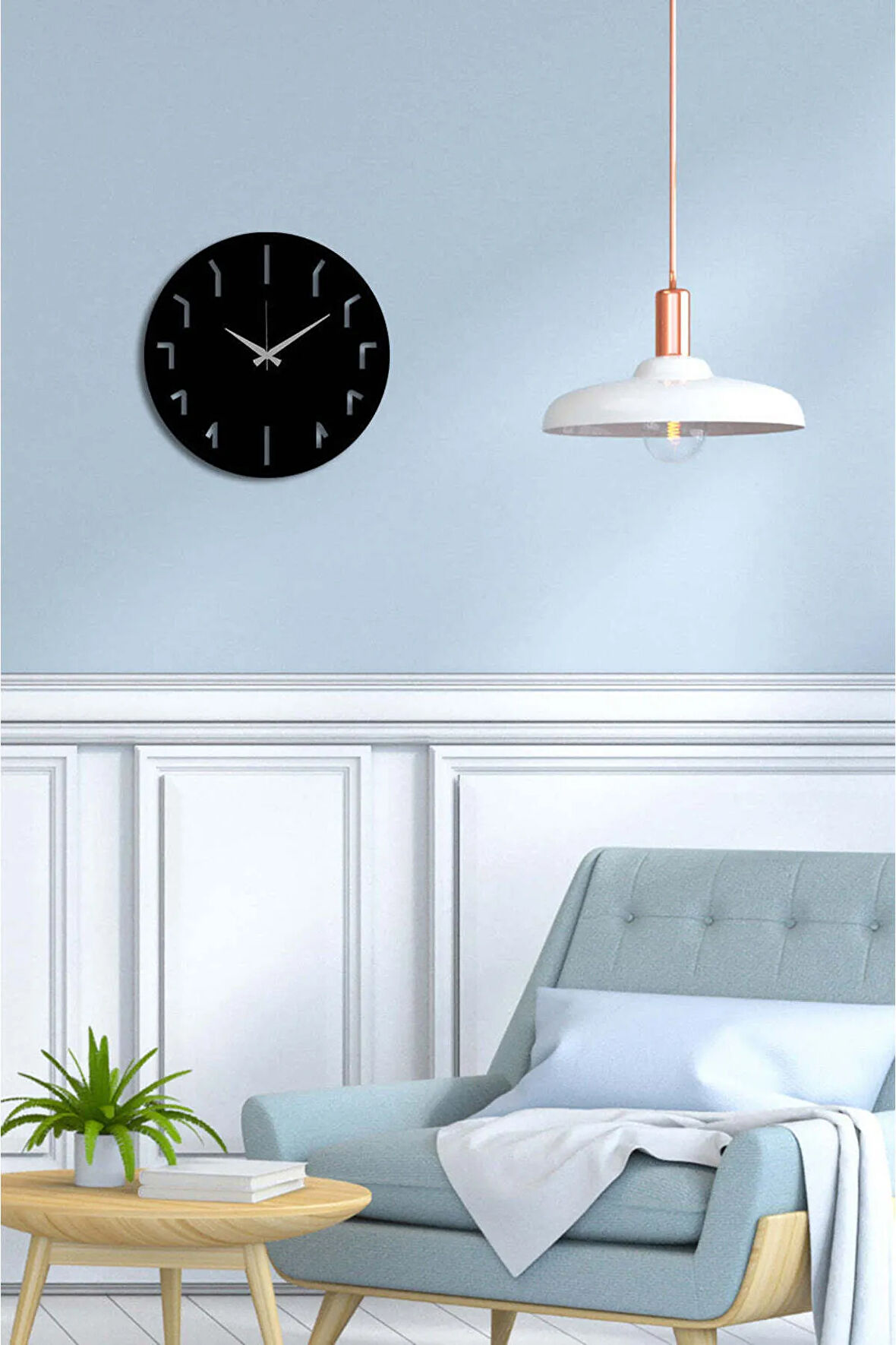 Artroya Dekoratif Metal Duvar Saati -Ev Ofis  - 40 x 40 - cm - Siyah - CLOCK-262