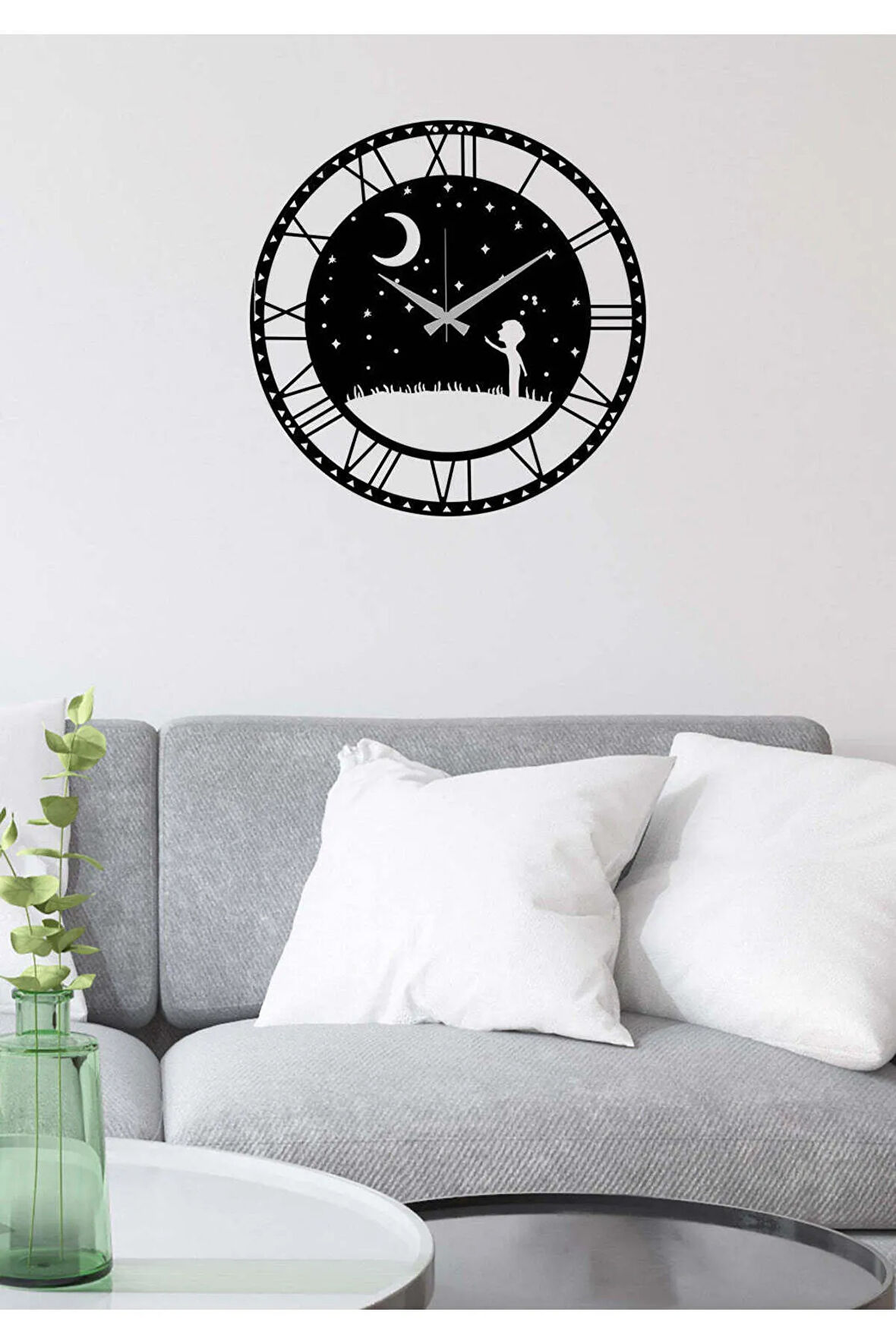 Artroya Happykid Duvar Saati -Ev Ofis  - 40 x 40 - cm - Siyah - CLOCK-037