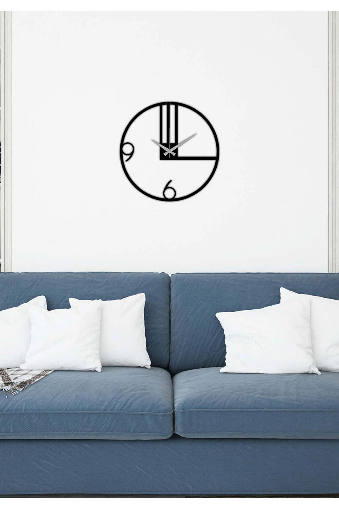 Artroya Dekoratif Metal Duvar Saati   -Ev Ofis  - 60 x 60 - cm - Siyah - CLOCK-147