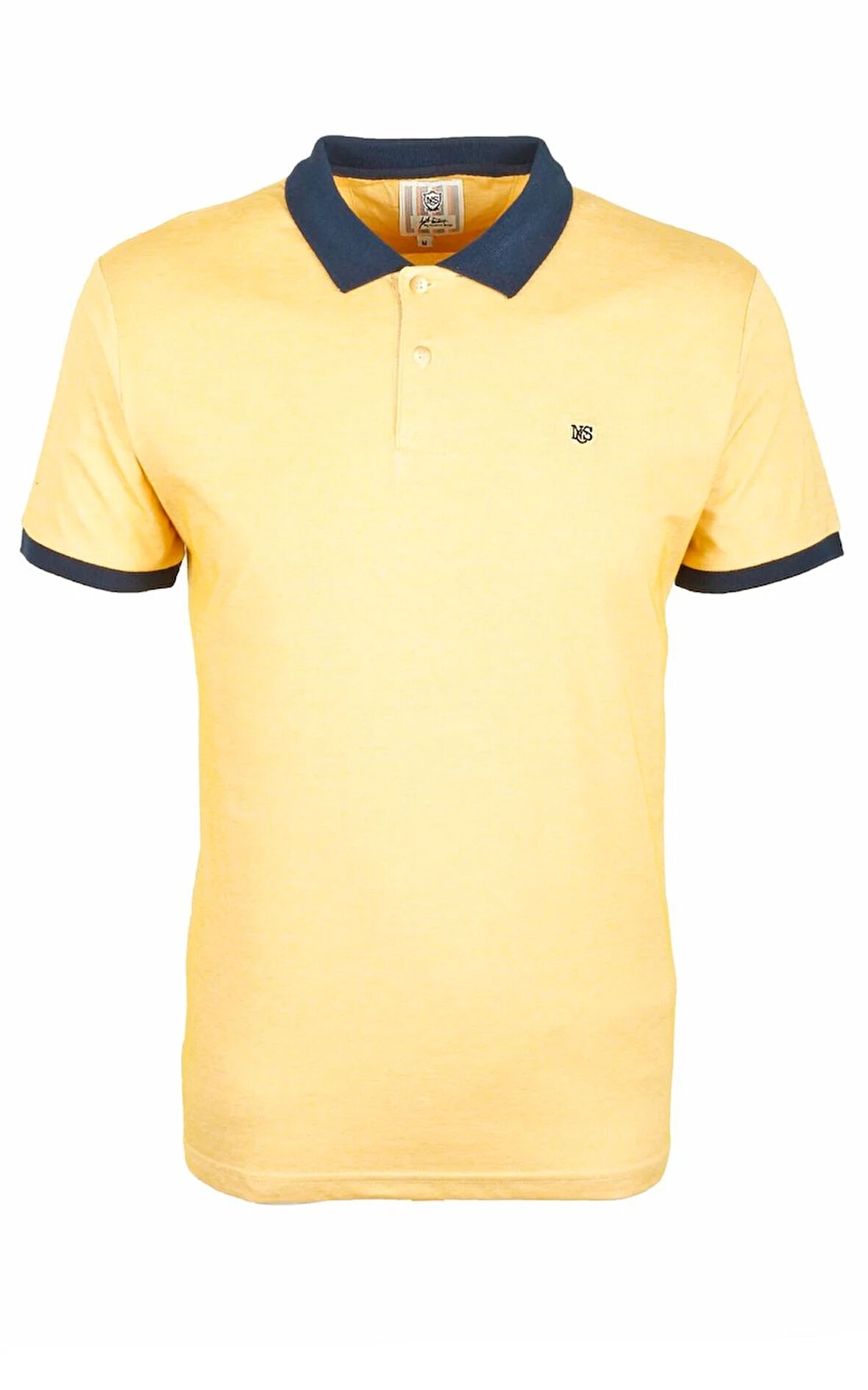 Erkek Polo Yaka Tişört Sarı %100 Pamuk Slim Fit T-shirt NCS JEANS 1136