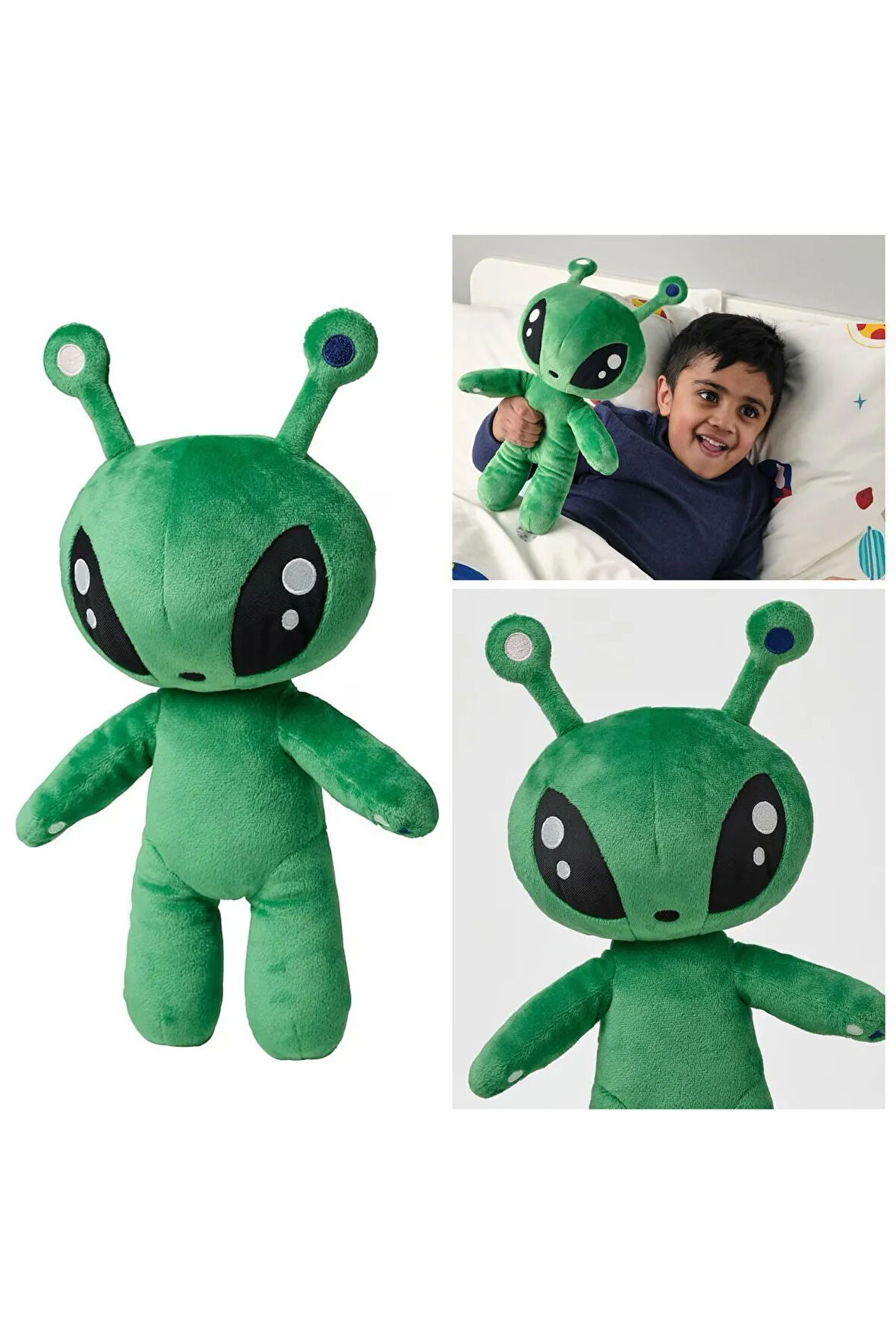 Aftonsparv 34 Cm Yeşil Uzaylı Alien Yumuşak Peluş Oyuncak