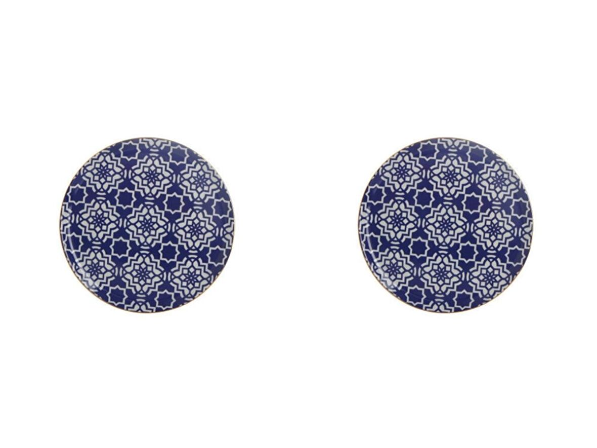 Porland Morocco Desen Mor Düz Tabak 28cm 2'li 04AP019252