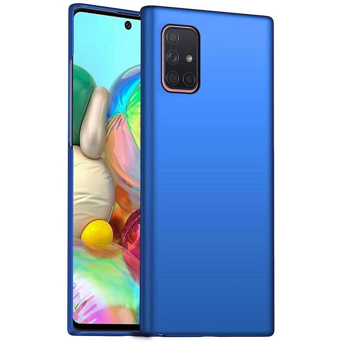 Smcase Samsung Galaxy A71 Kılıf Lüks Mat Silikon  Nano Ekran Koruyucu