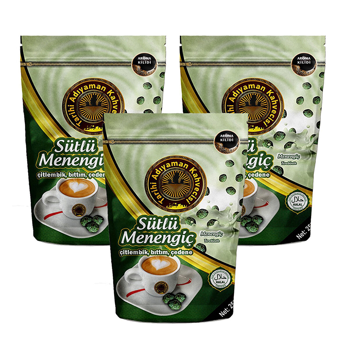 Tarihi Adıyaman Kahvecisi Sütlü Menengiç Kahvesi 200 gr x 3 Adet