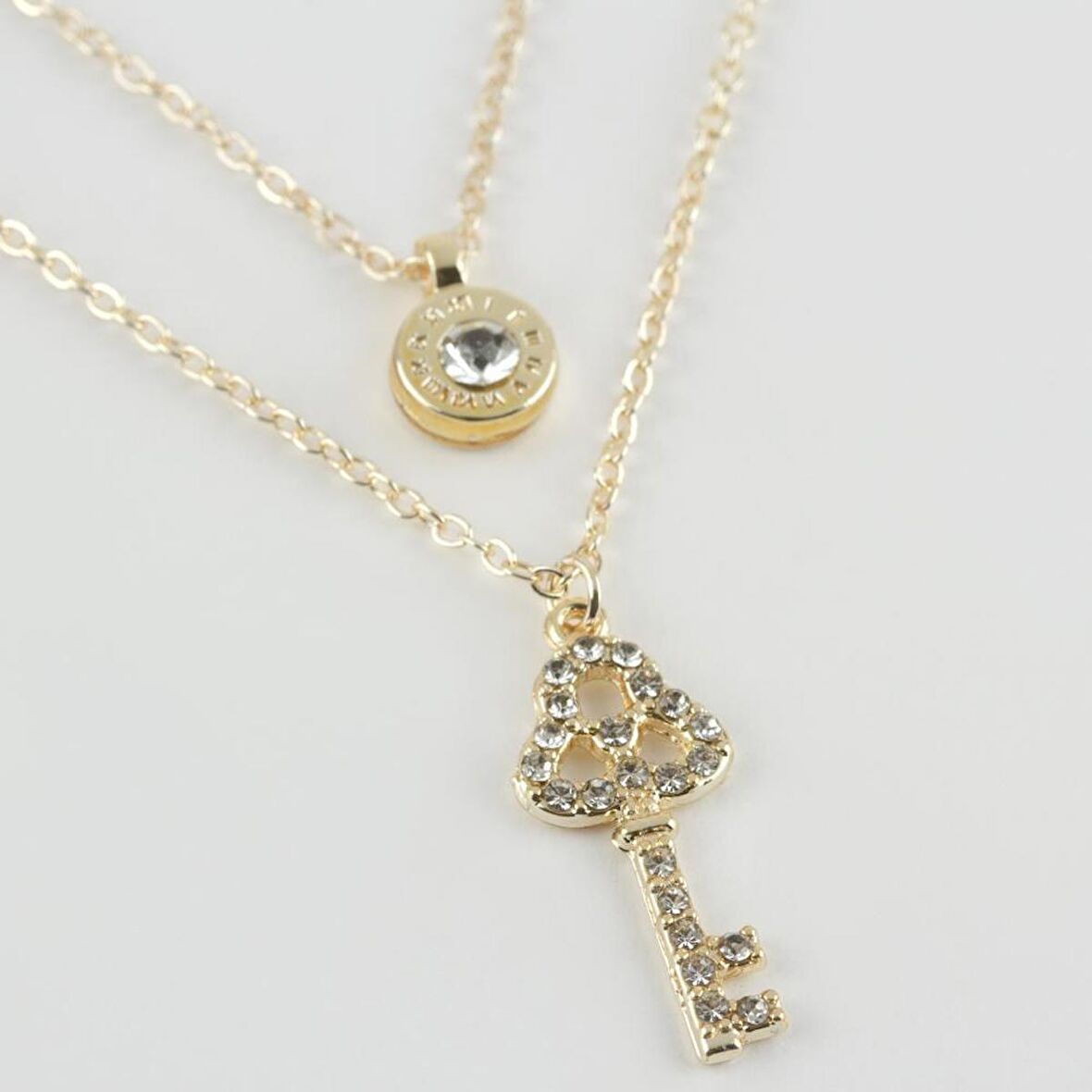 Anahtar Figürlü Yeni Sezon İkili Kolye