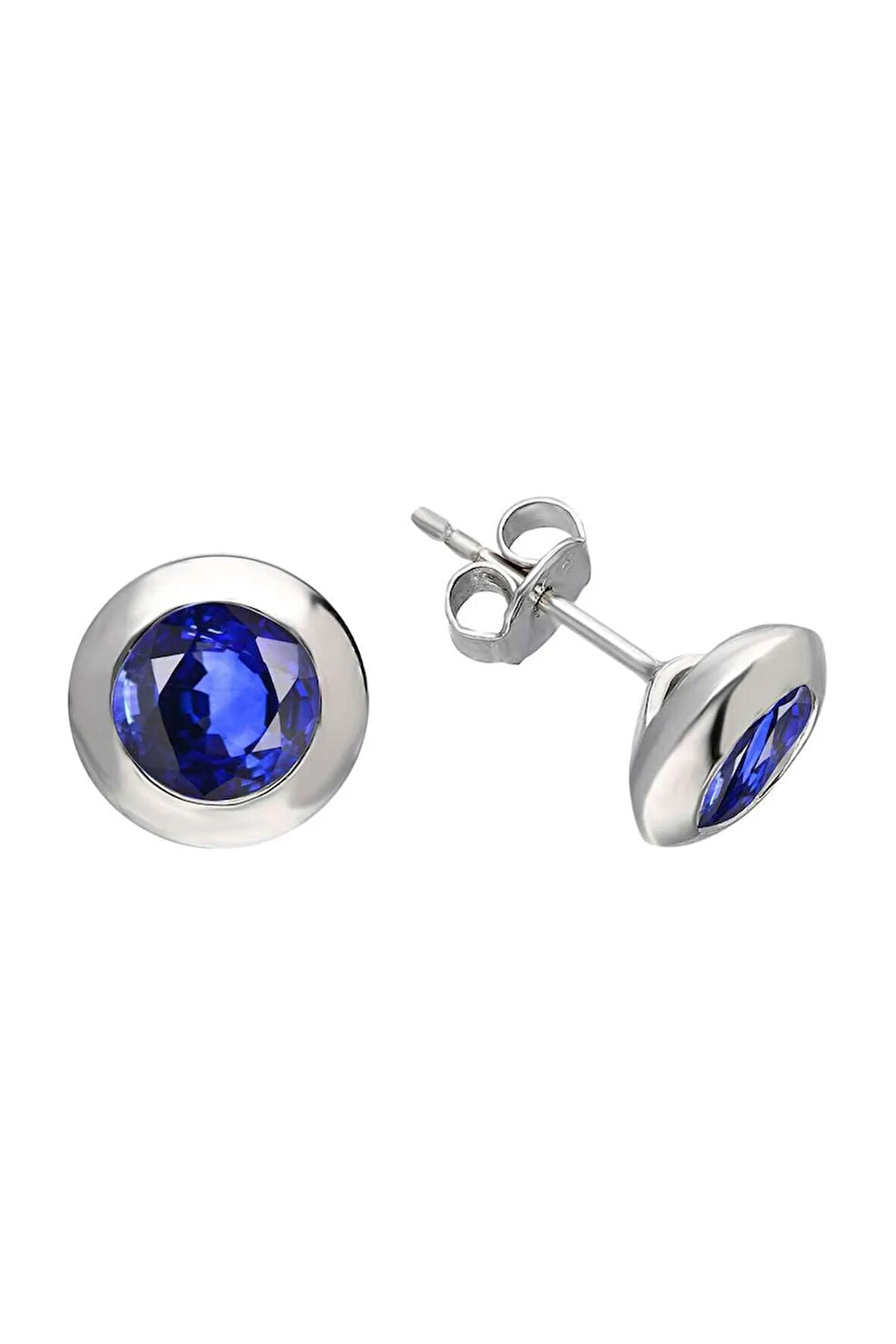 Safir Taşlı Tektaş Küpe 0644E0020