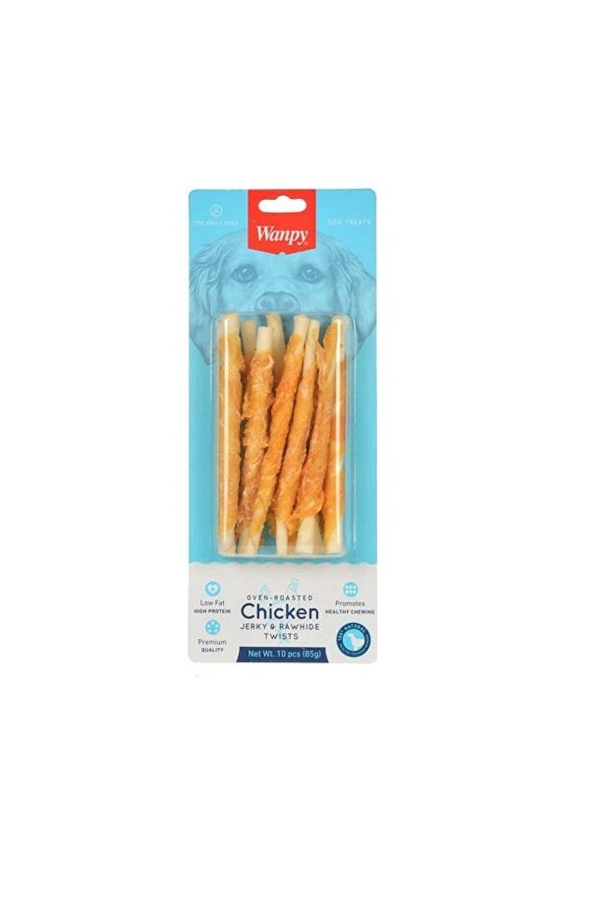 Wanpy Deri Üzerine Tavuk Sarılı Burgu Çubuk  85 Gr.