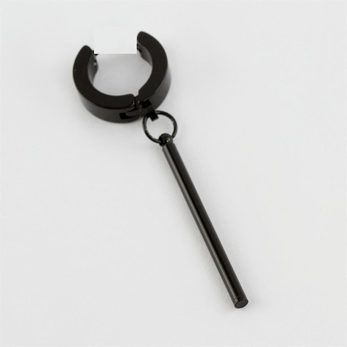 Çubuk Figürlü Mıknatıslı Çelik Erkek Küpe (Kıstırmalı) 1 Adet