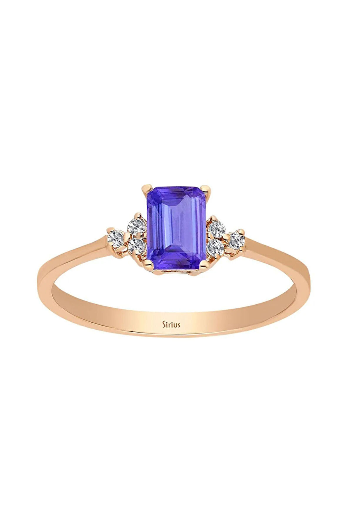 Pırlanta Ve Tanzanit Taşlı Tanya Yüzük