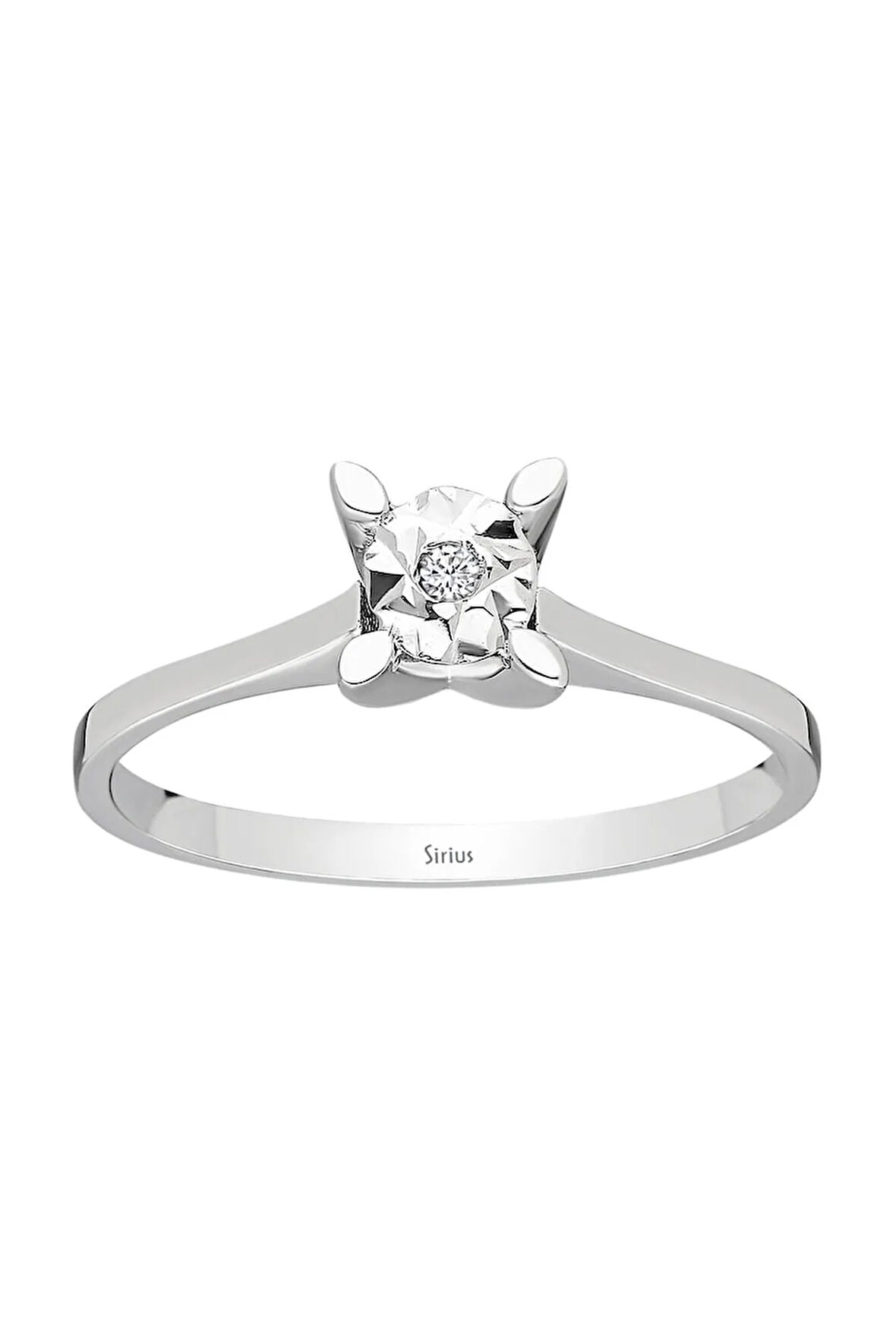 0,40 Karat Görünümlü Pırlanta Tektaş Yüzük