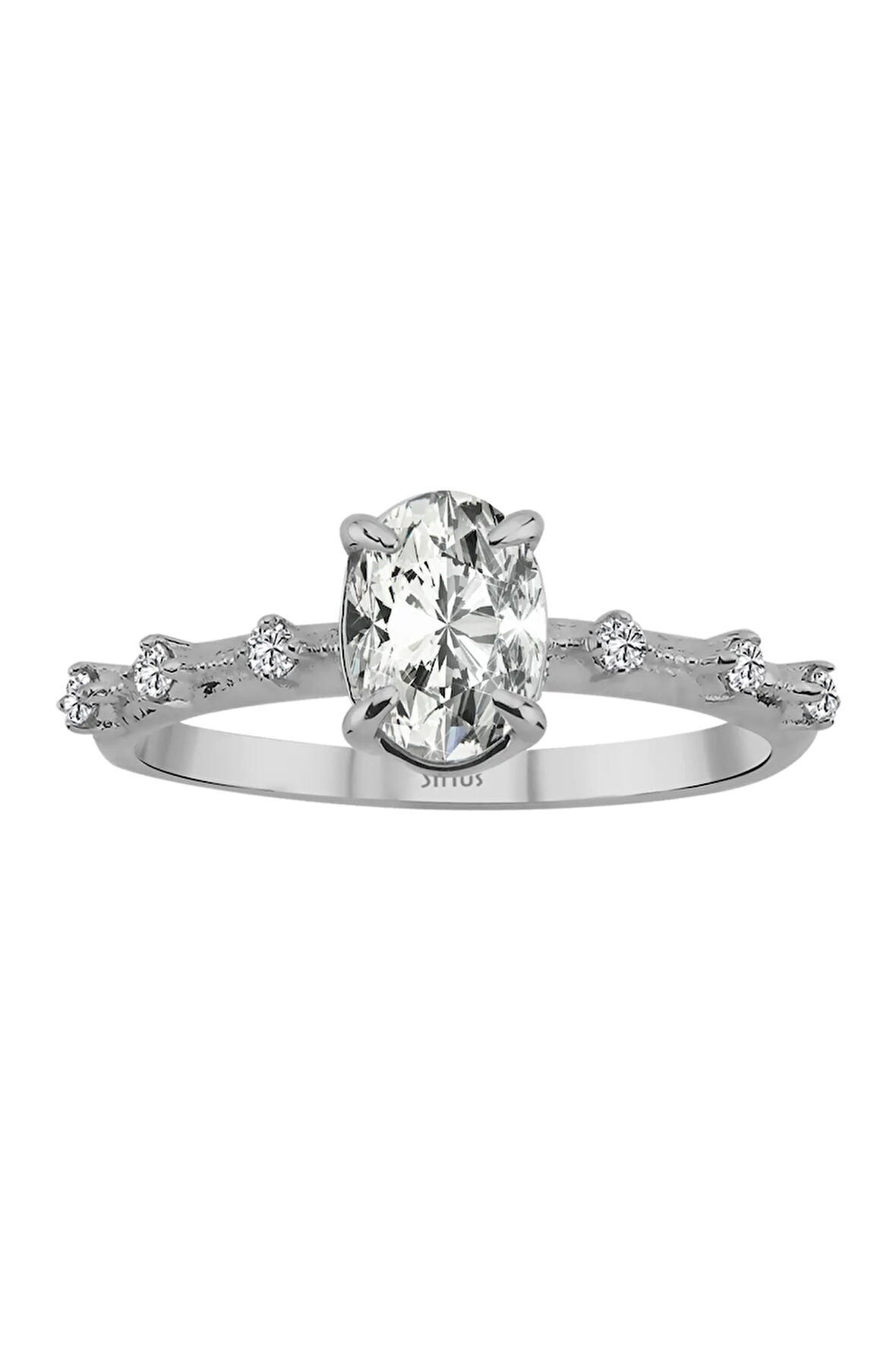Toplam 0,80 ct Oval Kesim Pırlanta Tektaş Yüzük 0647R0096