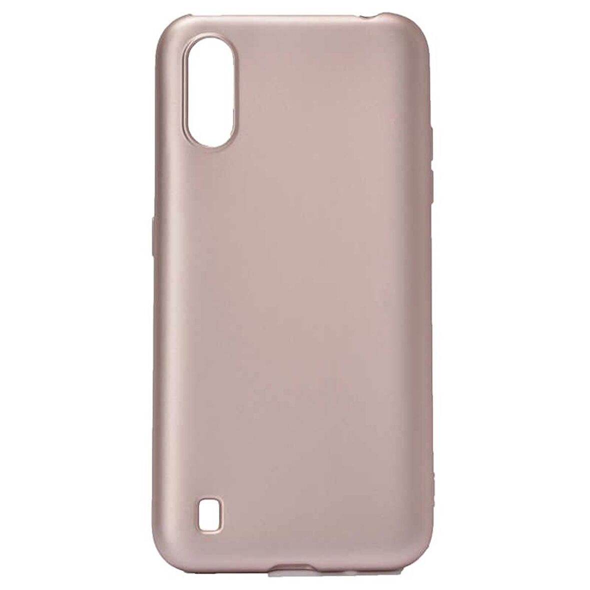 Smcase Samsung Galaxy A01 Kılıf Lüks Mat Silikon  Nano Ekran Koruyucu