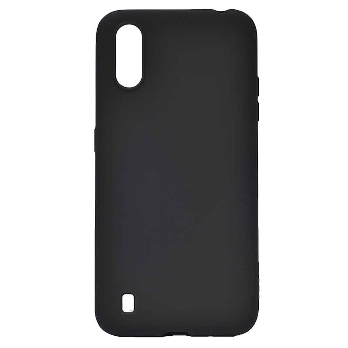 Smcase Samsung Galaxy A01 Kılıf Lüks Mat Silikon  Tam Kapatan Ekran Koruyucu