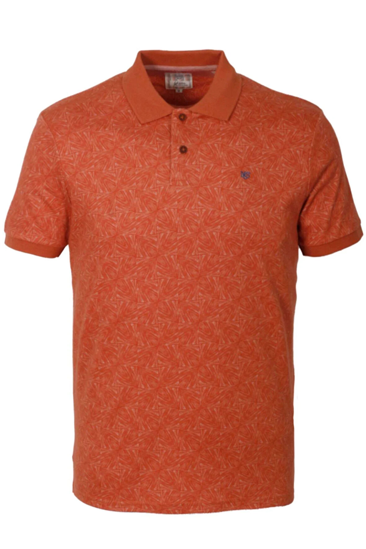 Erkek Polo Yaka Tişört Orange %100 Pamuk Slim Fit Ribana'lı Kol Desenli T-shirt NCS JEANS 1148