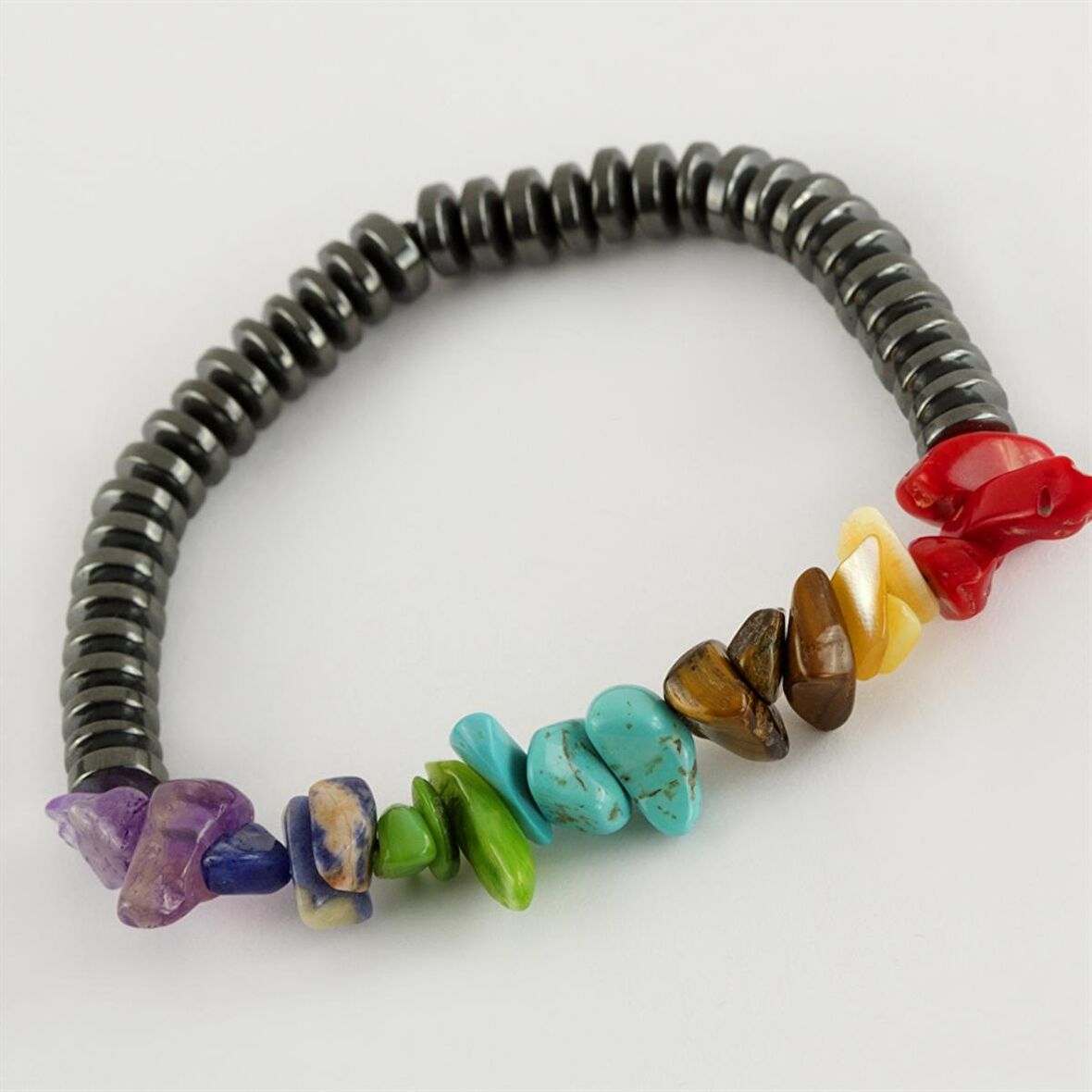 7'li Doğaltaş Çakra Bileklik