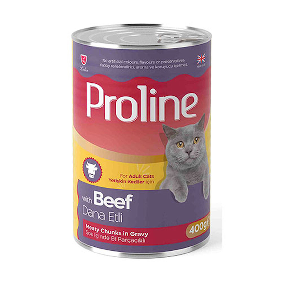 Proline Dana Etli Sos İçinde Gravy Yetişkin Kedi Konservesi 24 Adet 400 Gr 