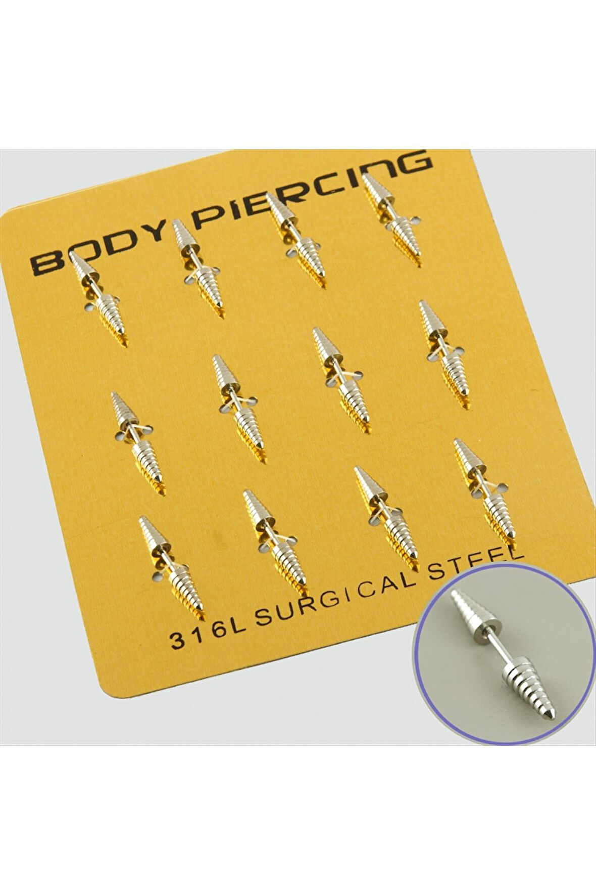 Vidalı Çelik Piercing 1 Adet