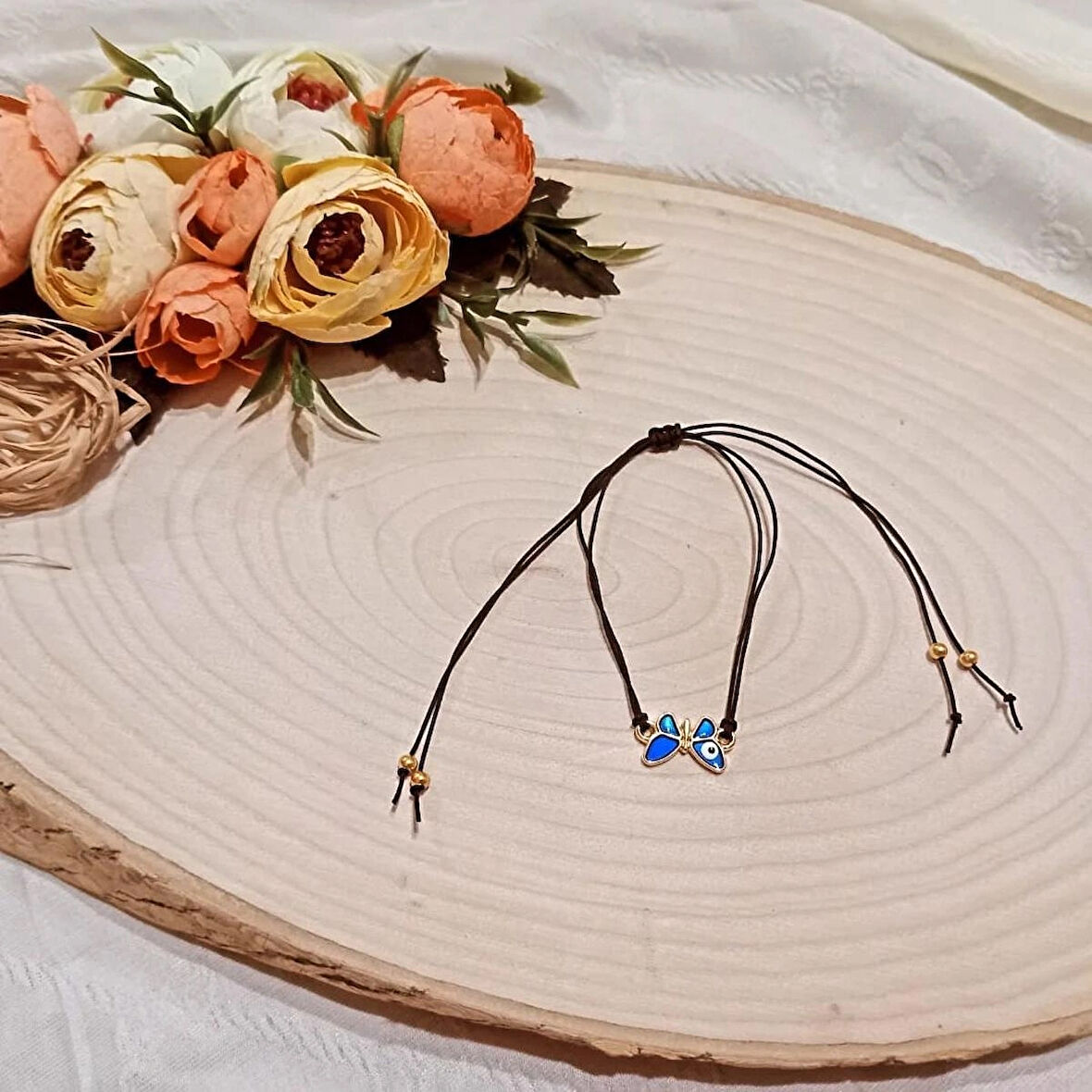 Şık ve Göz Alıcı Lacivert Kelebek Bileklik veya Halhal