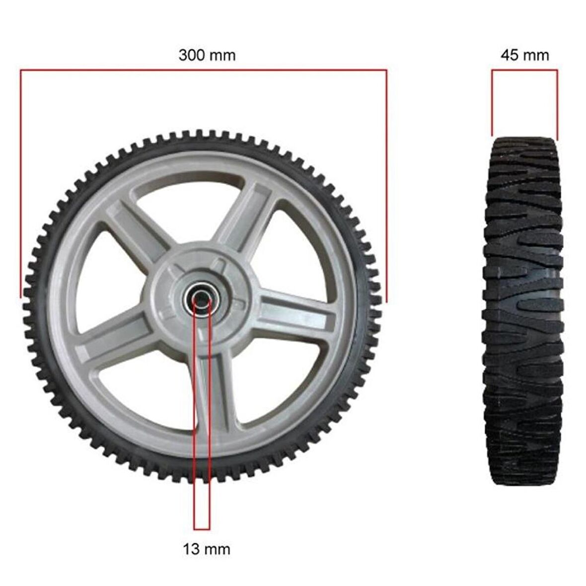 Çim Biçme Makinesi Tekeri Metal Bilyalı 30 cm