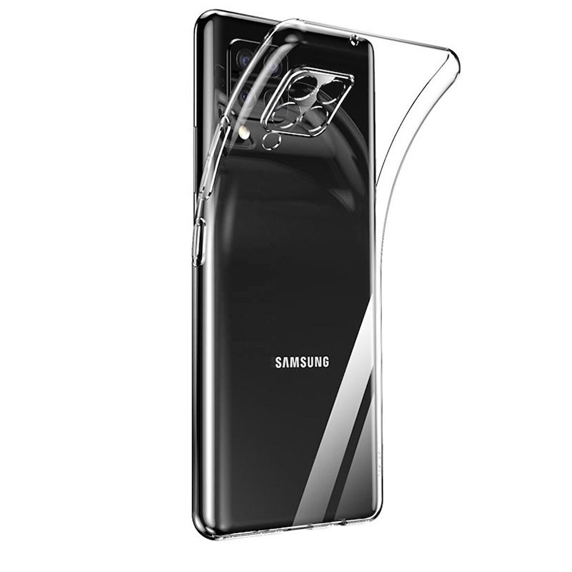 Gpack Samsung Galaxy M12 Kılıf Kamera Korumalı Şeffaf Silikon
