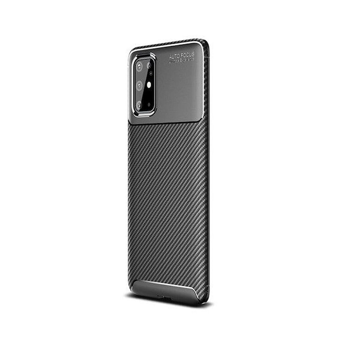 Smcase Samsung Galaxy S20 Kılıf Negro Karbon Silikon  Tam Kapatan Ekran Koruyucu