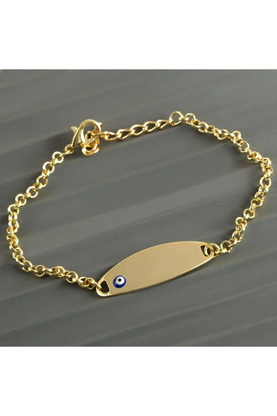 Oval İsim Yazılabilir Boş Plaka Bileklik