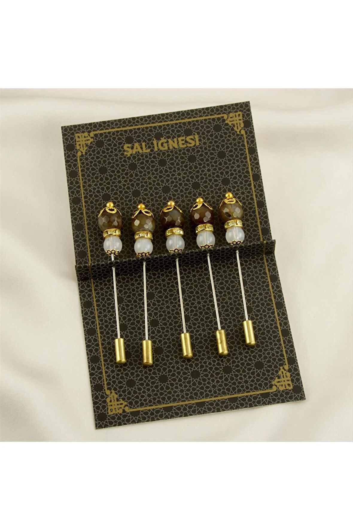 5 Adet Boncuk Şal İğnesi