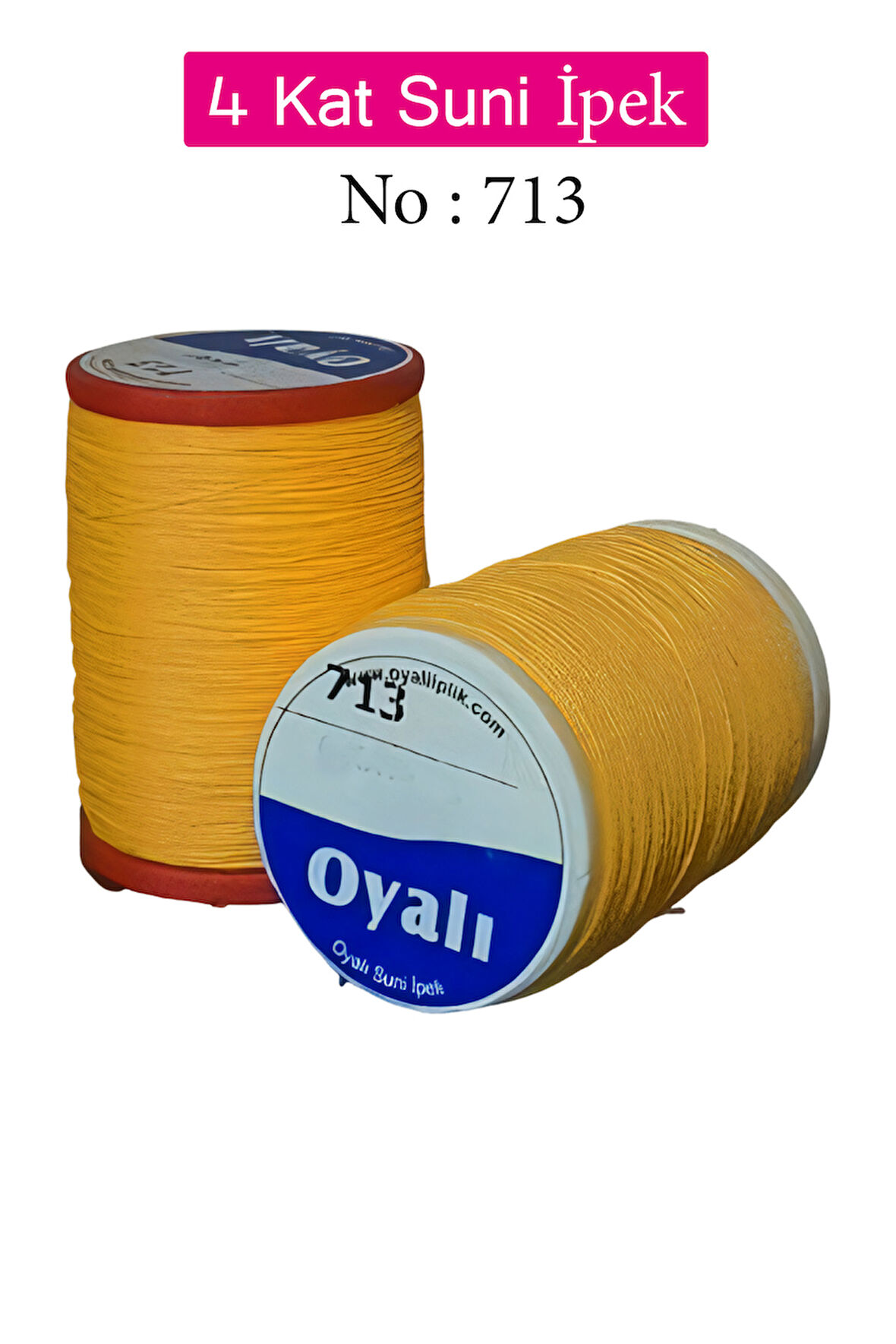 Oyalı 4 Kat Suni İpek İplik İğne Oyası Boncuk İpi Tığ Oyası No:713