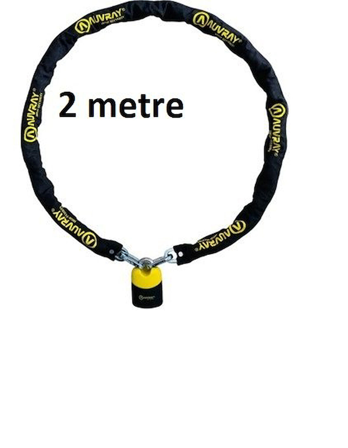 Auvray Motorsiklet Zinciri Kilidi 2 Metre K-Bloc 200 Zincir Kilit 200 CM Arasmoto