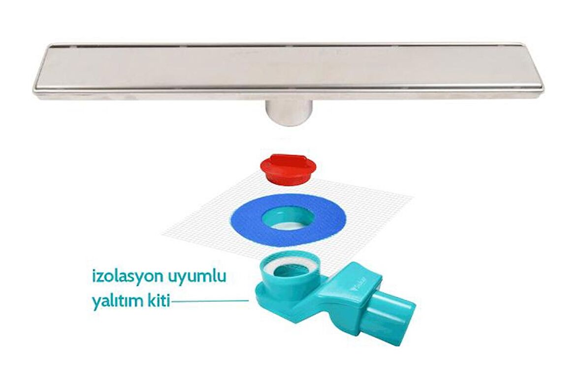 Sukar Duş Kanalı Line 6 60 cm Plain Süzgeç Ve Yalıtım Kiti 1156-1036000-01