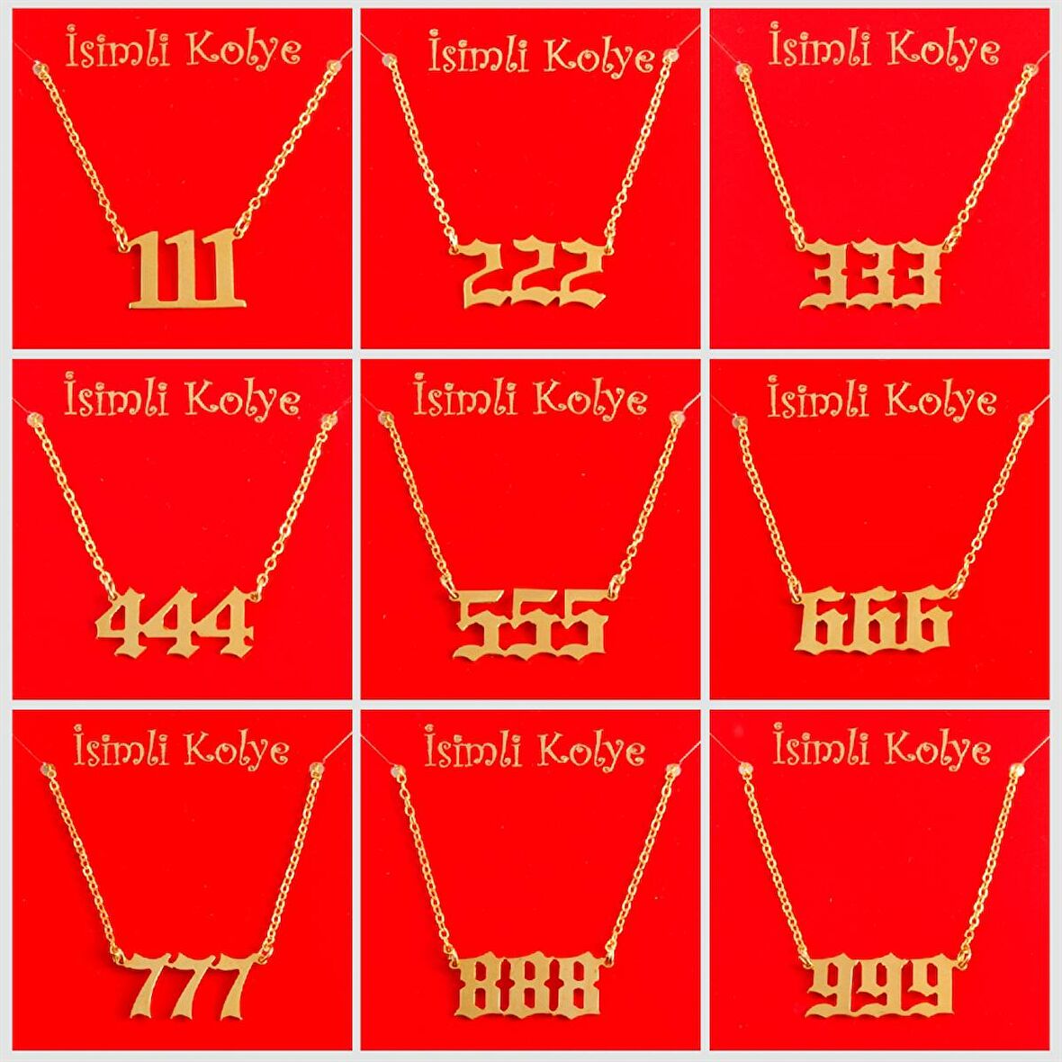 Uğurlu Rakamlar Uçlu Kolye