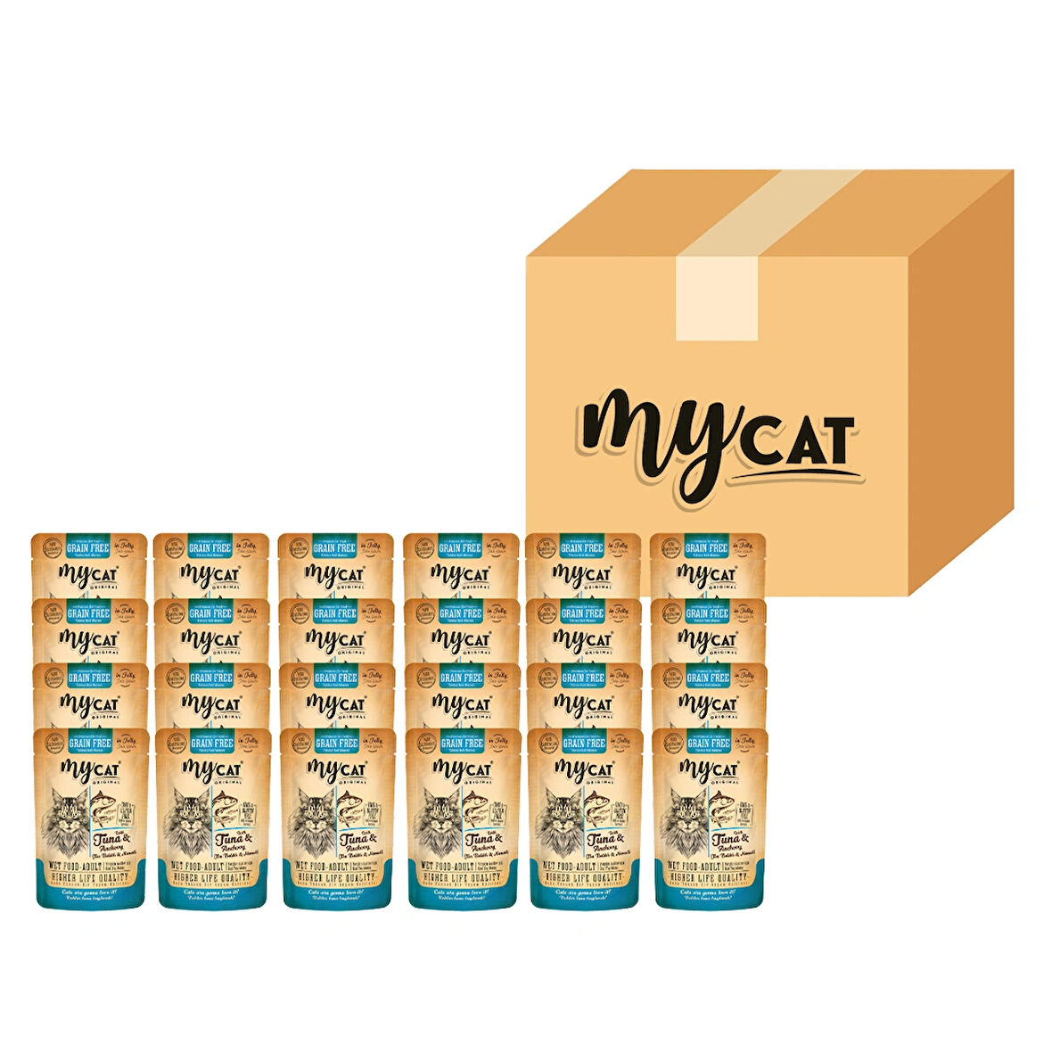 MYCAT HAMSI VE TON BALIKLI POUCH YAŞ MAMA 85GR 24LÜ 4047