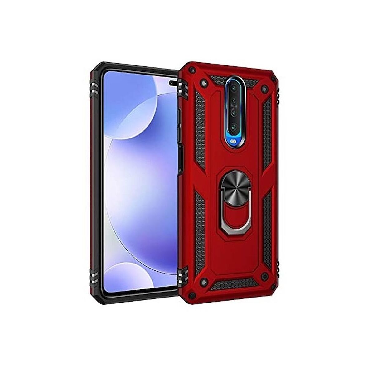 Smcase Xiaomi Redmi K30 Kılıf Vega Yüzüklü Tank Kapak 