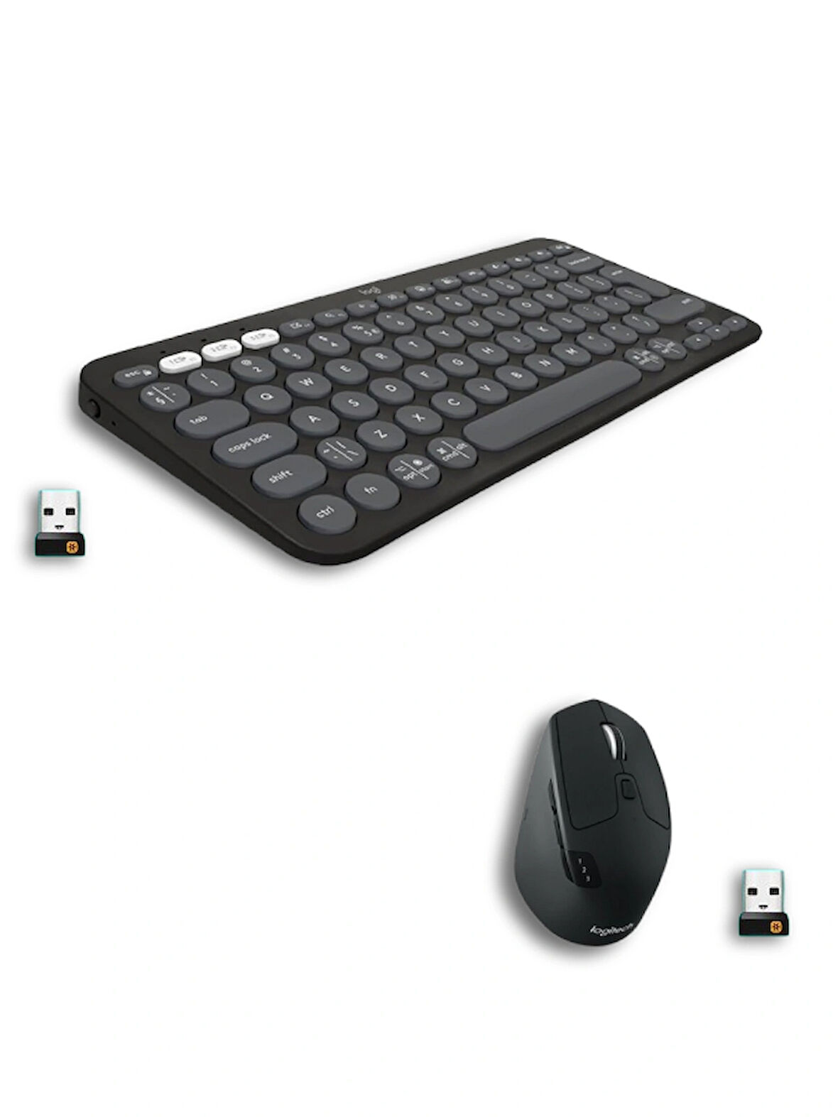 Logitech K380S Bluetooth Klavye + Logitech M720 Triathlon Kablosuz Mouse Set