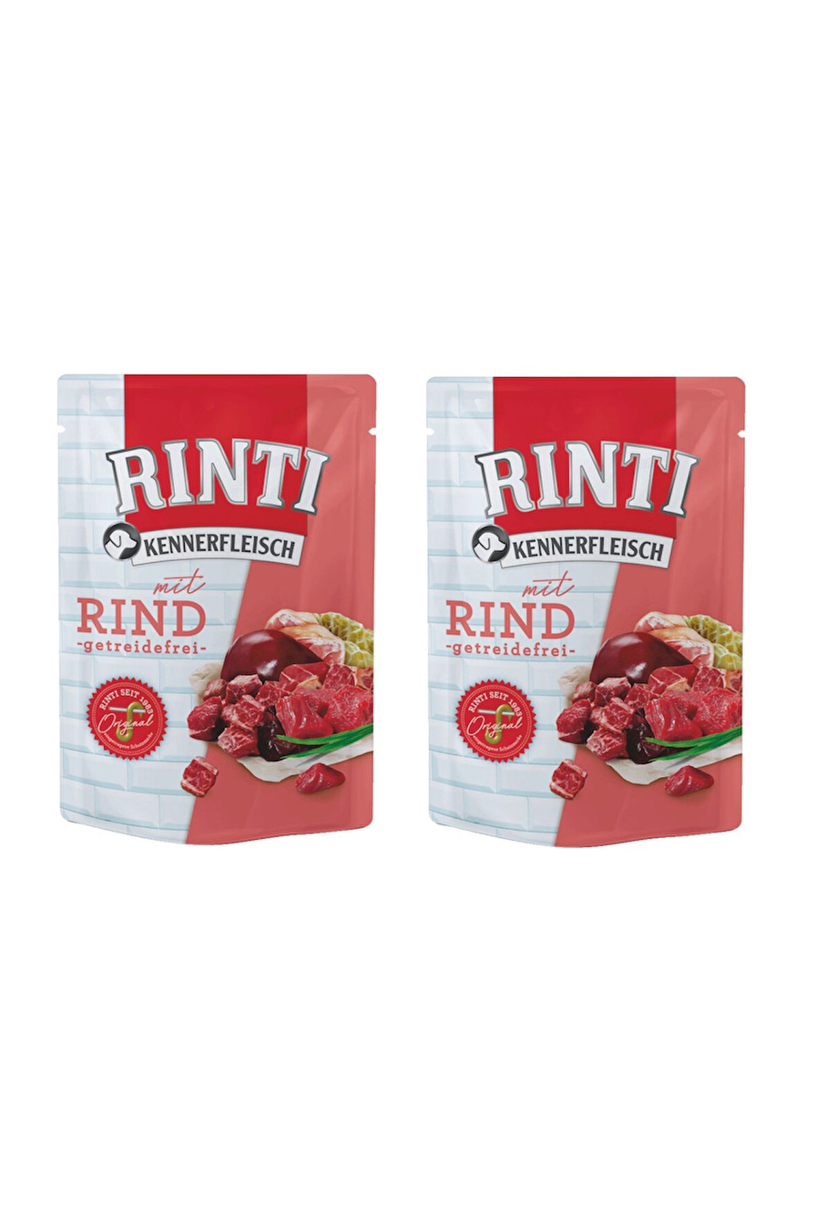 Rinti Pouch Dana Etli Köpek Yaş Mama 400 Gr. X 2 Adet