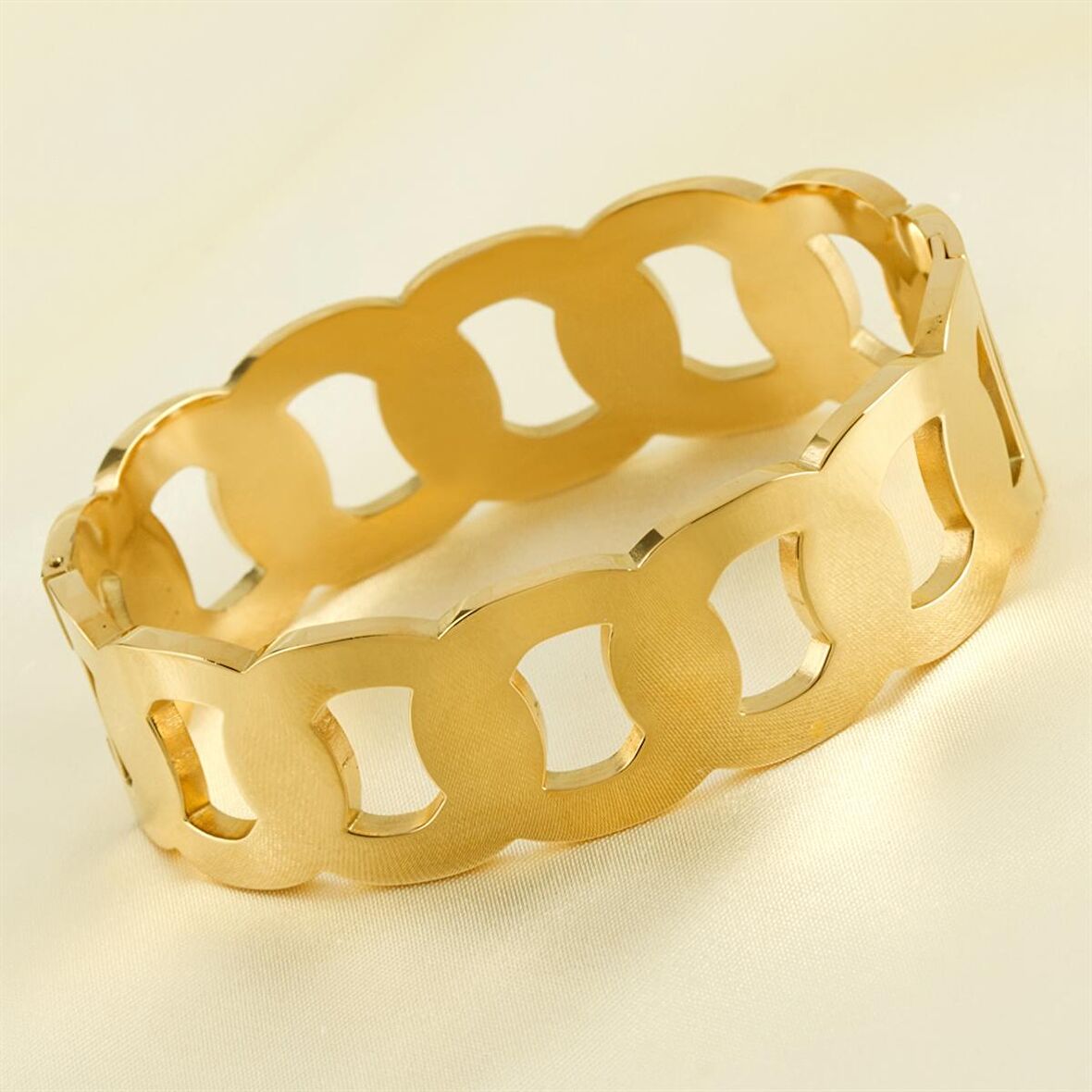 Lüks Çelik Kelepçe Bileklik