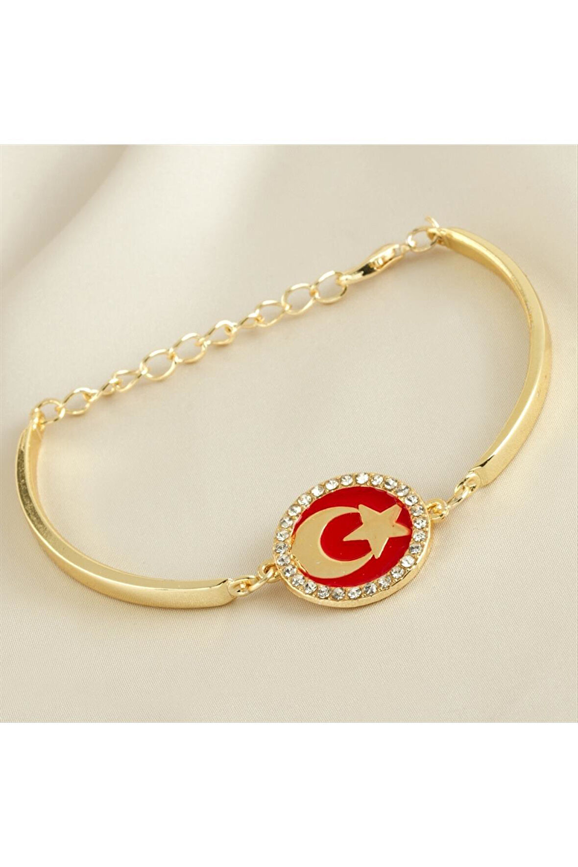 Ay Yıldız Taşlı Trend Bileklik