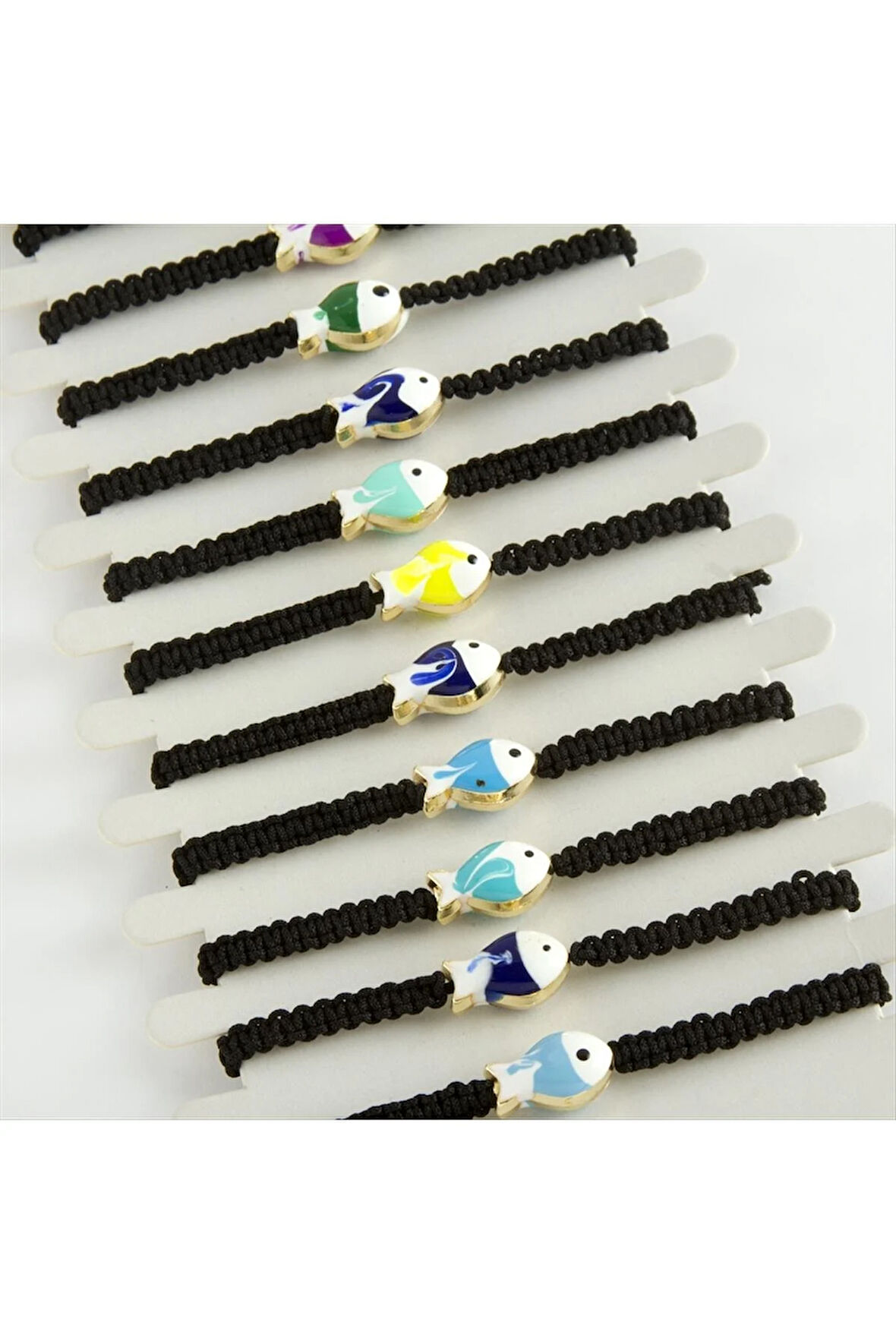 Balık Mineli Makrome Örgülü Bileklik