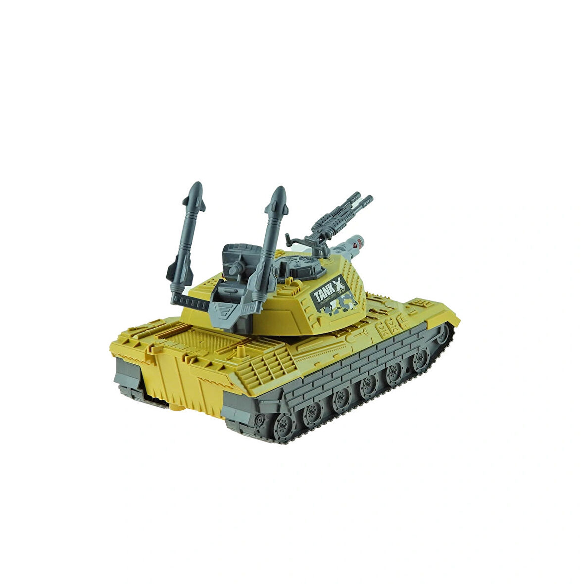 1:16 Ölçek Oyuncak  Tank Süper Tank Işıklı Sesli Sürtmeli 30 Cm