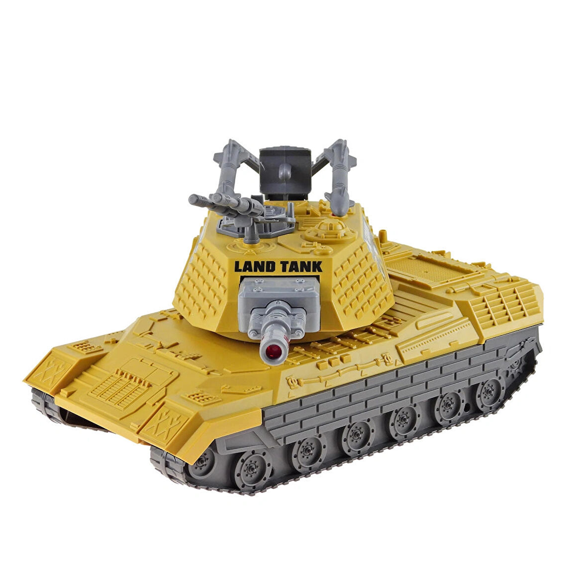 1:16 Ölçek Oyuncak  Tank Süper Tank Işıklı Sesli Sürtmeli 30 Cm