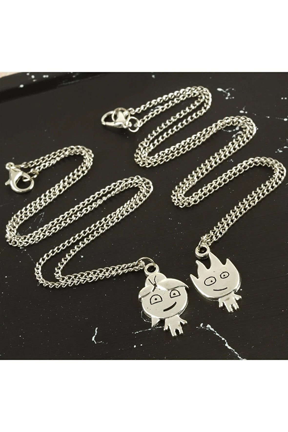 Kız Erkek  Arkadaş Zincir Kolye (Çift Kolye)