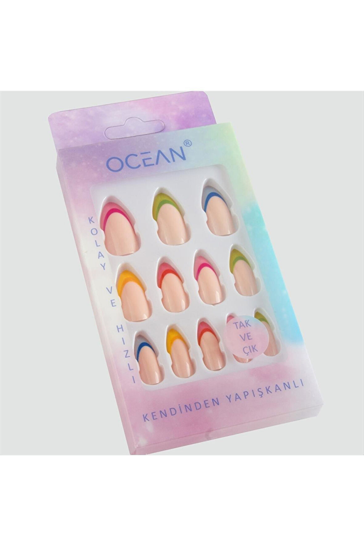 Ocean Desenli Takma Tırnak