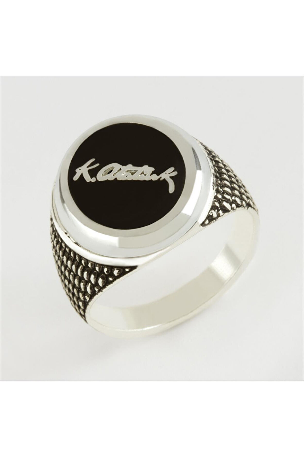 Mustafa Kemal Atatürk İmzalı Metal Erkek Yüzük