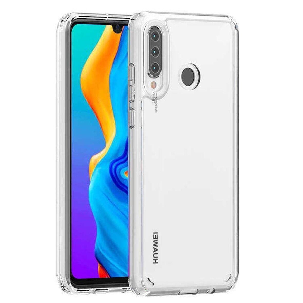 Smcase Huawei P30 Lite Kılıf Coss Sert Hibrit Silikon 