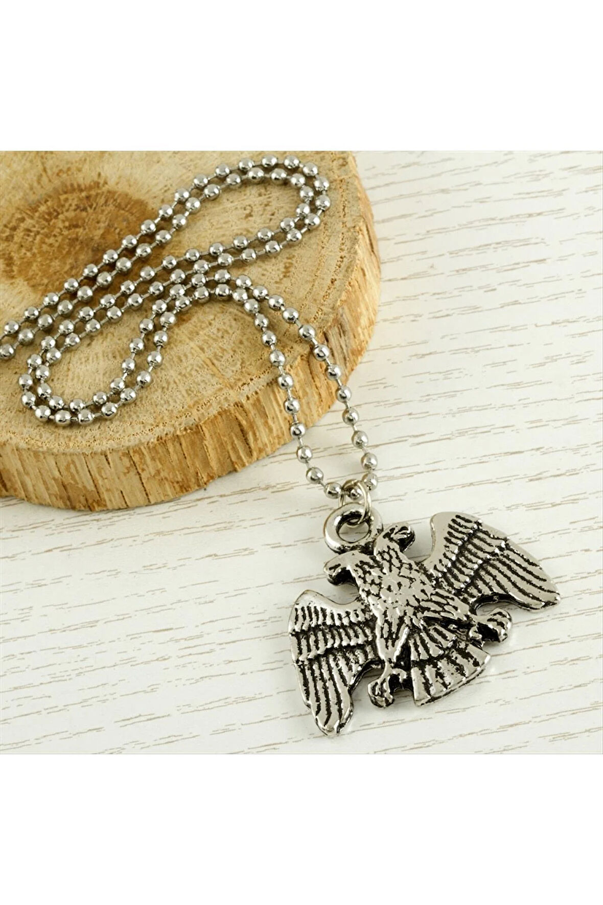 Çift Başlı Kartal Metal Kolye