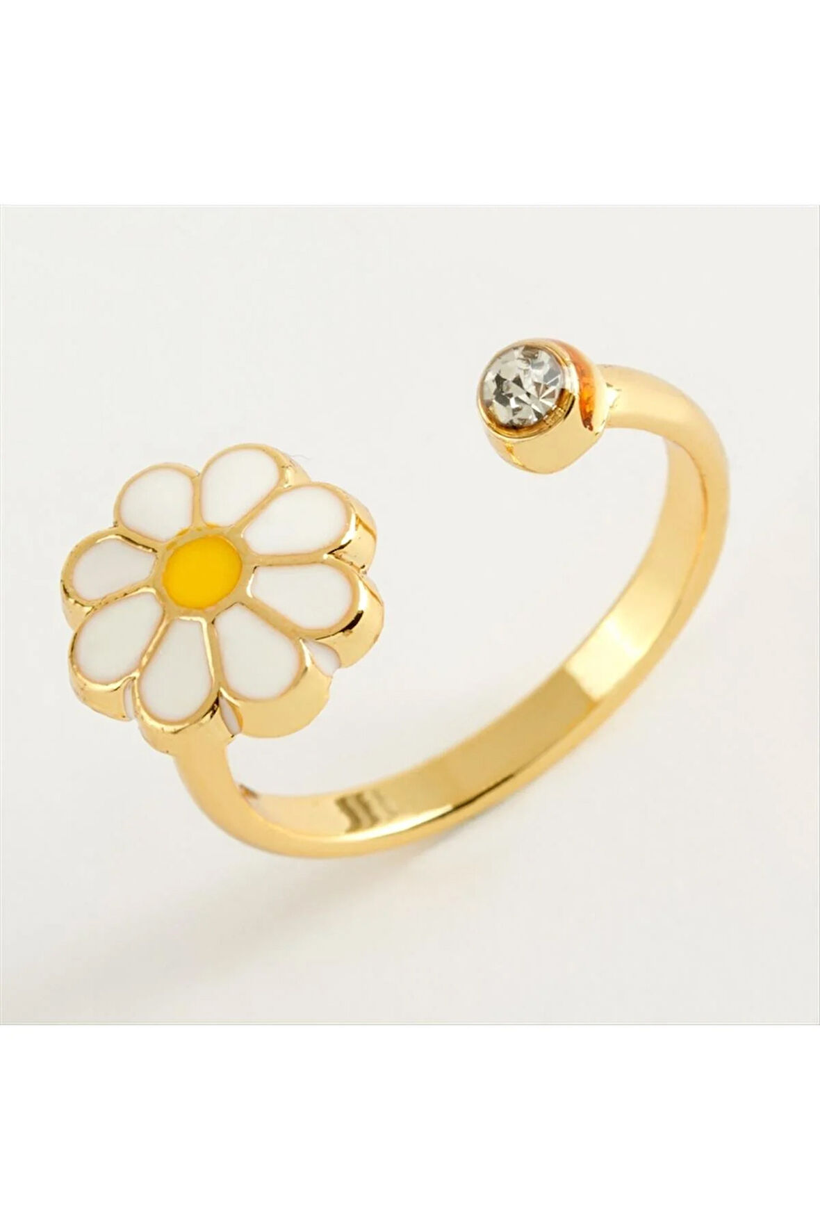 Papatya Mineli Taşlı Eklem Yüzük 1 Adet