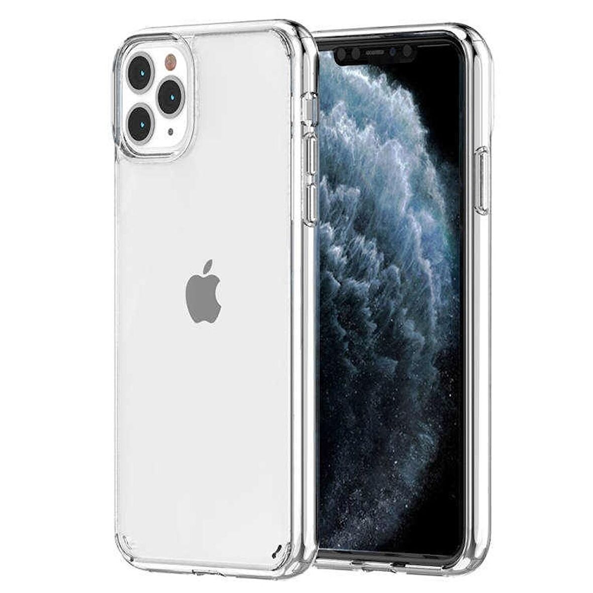 Smcase iPhone 11 Pro Max Kılıf Coss Sert Hibrit Silikon  Nano Ekran Koruyucu