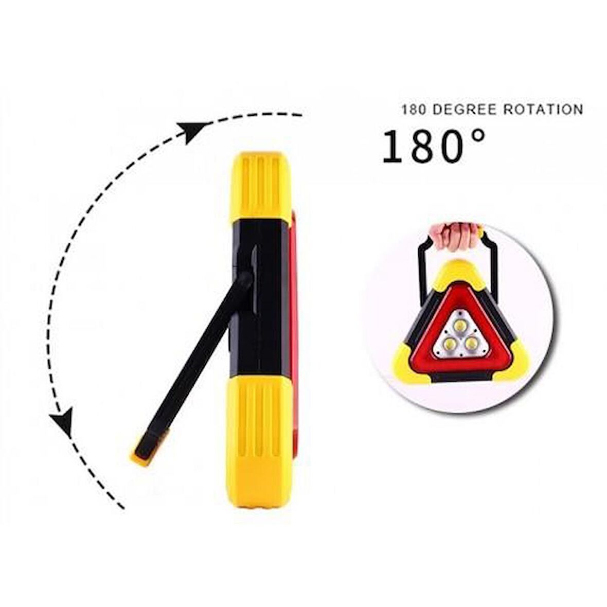 3B Trend Işıklı Üçgen Led Reflektör Acil Durum Feneri